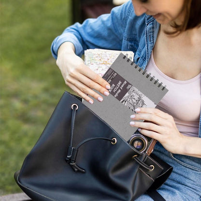 5.8" x 8.3" Mixed Media Sketch Book,Spiral Bound Hardcover Sketchbook,60 Sheets 92lb/150gsm Neutral White Acid Free Paper,Art Journal Sketchbook for Drawing Writing Sketching Illustration,Silver Gray - color: Neutral White-Silver Gray