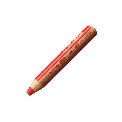 STABILO Multi-Talented Pencil woody 3 in 1 ARTY - Pack of 10 - Assorted Colors with Sharpener
