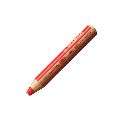 STABILO - woody 3-in-1 - Multi-Talented Pencil - Pack of 10 - Assorted colors with Sharpener