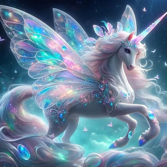WCHUIMM Unicorn Diamond Art Kits for Adults-5D Pony Diamond Painting Kits for Beginners, DIY Full Round Drill Diamonds Gem Art for Home Decor 12X12Inch - color: Unicorn