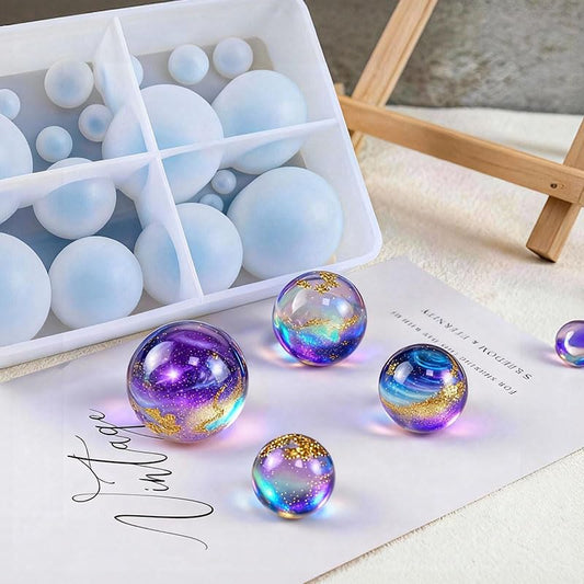 Sphere Silicone Molds for Resin,Seamless Sphere Resin Molds Silicone,Resin Bead Mold,Small Resin Molds for Jewellery Making,Pendant and and DIY Gifts,for resi n Casting(20Cavity Sphere Molds)