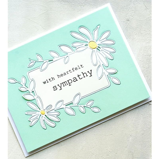 Lapoo Geometric Cutting Die for Scrapbooking - Durable, Metal Cutting Die for DIY Scrapbook Photo Album Decorative Paper Card, Card Making Supplies (Flower Leaf Border 4.5 x 3.5 in) - color: Flower Leaf Border 4.5 x 3.5 in
