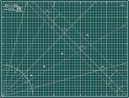 Elan Cutting Mat A2 Green, Self Healing Cutting Mat 18x24 Inch, 5-Ply Craft Board Green, Hobby Board for Crafts 18x24 Inch - style: 24 x 18"