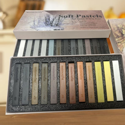12‑Pack Earth‑Tone Soft Chalk Pastels,Artist Pastels (Brown) | Soft Pastels for Artists Professional Grade Square Chalk Soft Pastels Blendable, For Artist,Drawing, Painting & Sketching - color: Brown