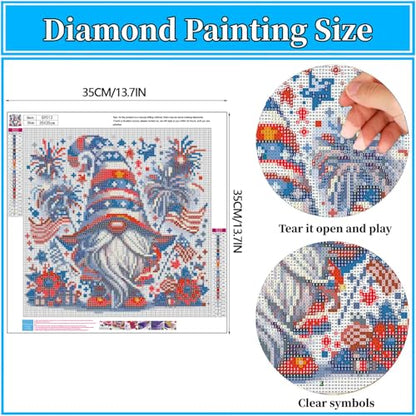 Arttoplus Independence Day Diamond Art Kits for Adults Beginner 14x14 inch - color: G9513