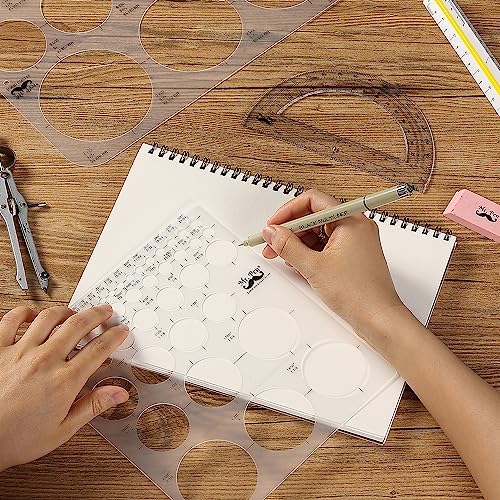 Mr. Pen- Circle Template, 2 pcs, Large and Small Size, Circle Stencil - style: Circle Template, 2 pcs
