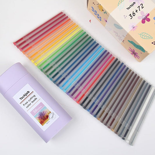 Mechanical Colored Pencils 2.6mm 36 Colors with Coded Refills (72PCS) - style: 36 color+72 lead