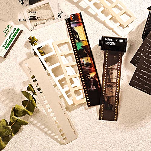 Vilikya 94pcs Movie Film Stickers for Scrapbook Kit, Film Strip Photo Frame for Scrapbooking Supplies, Quote Stickers for Journaling Decorative Bullet Journal Planner DIY Craft