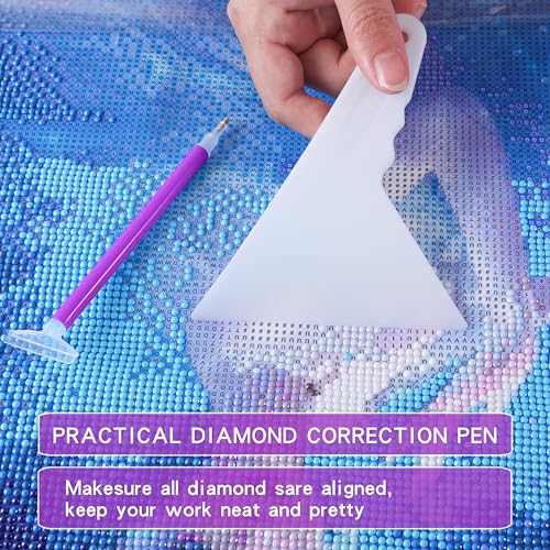LYMUSUMI Diamond Art Storage Containers 60 Slots Diamond Painting Tool - color: Purple