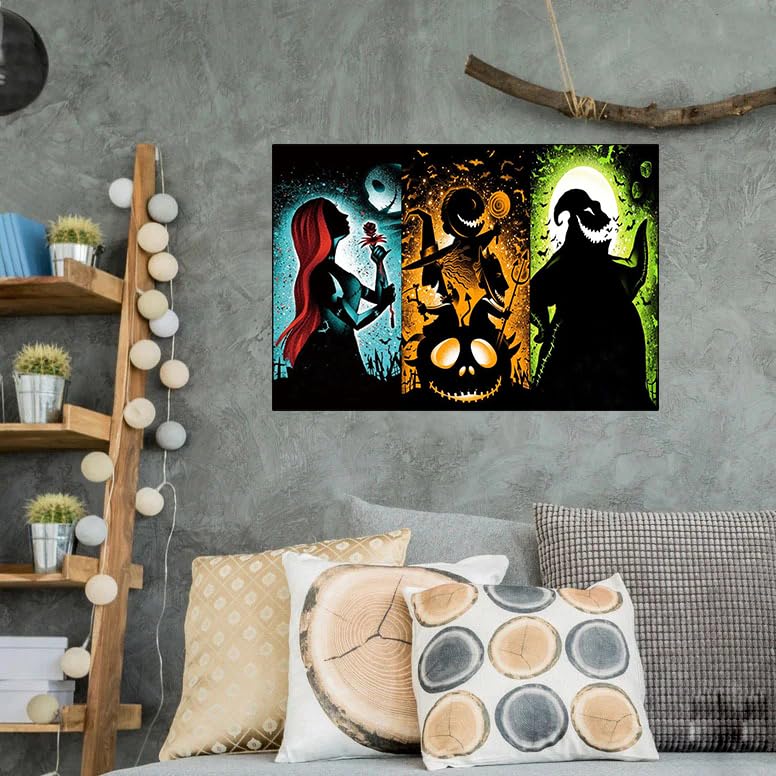 Halloween Diamond Art Painting Kits for Adults,Jack and Sally Gem Art - color: jack and sally dimaond painting