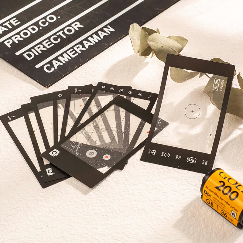 Diuhofart 94Pcs Scrapbooking Supplies Kit, Old Film Strips Photo Frames for Junk Journal Supplies, Scrap Booking Cutouts Papers Scrapbook Materials, Quote Stickers for Journaling, Collage - color: Classic Movie Filstrip Kit