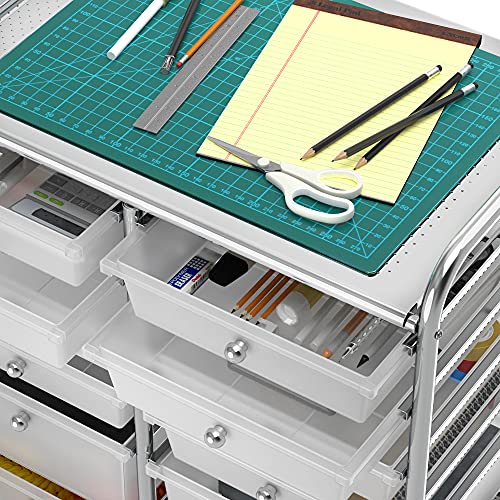 Simple Houseware 12 Drawers Rolling Utility Cart Organizer, Chrome - color: Chrome, size: 12 Drawers