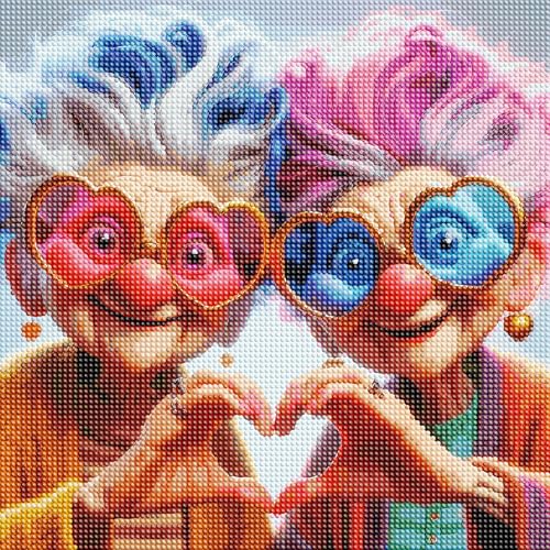 5D Diamond Art Kits For Beginners, DIY Diamond Painting Kit for Adults Funny Glamorous Grandma Full Drill Diamond Art Kit Colorful Pole Dance Lady 14x14 Inch - color: FYZZ-154
