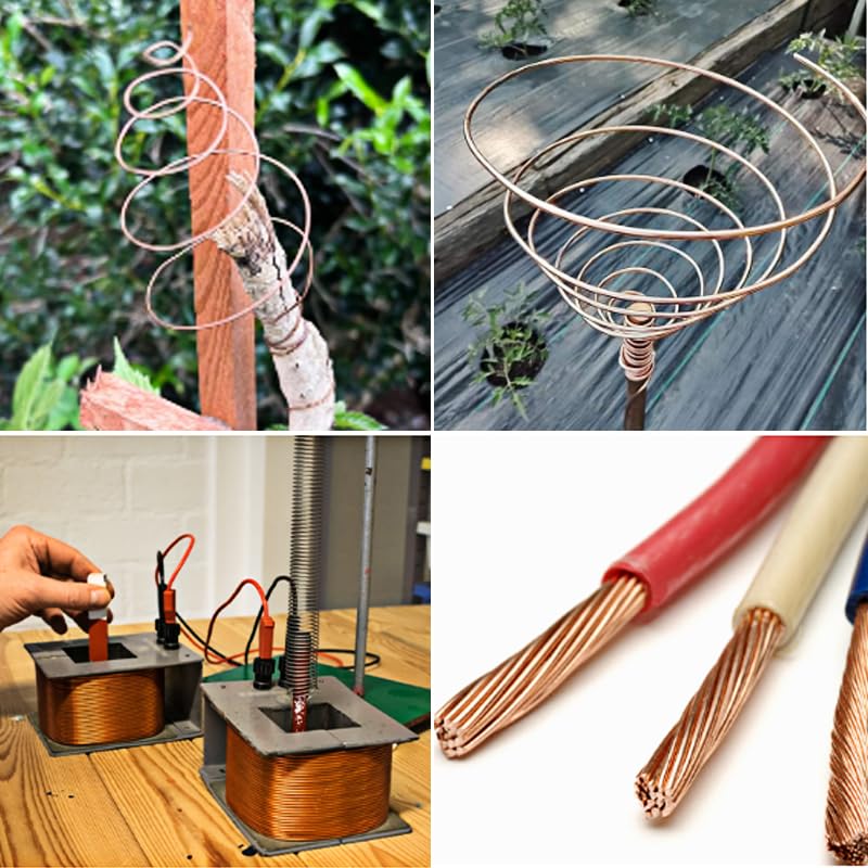 24 Gauge/0.5mm 266 Feet 5 oz 99.9% Dead Soft Copper Wire for Electroculture Gardening, Jewelry Making, Beading, Science Projects, DIY Artwork, Pure Bare Copper Wire - size: 24 Gauge/ 0.5 mm, style: 5 oz
