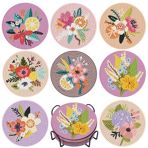 Gem Dots Craft Arts Supplies Party Home Decor 8pcs - color: Eflower