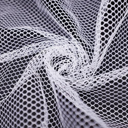 29.5 x 59 Inch White Mesh Fabric Slightly Stretchy for Sewing Projects | Sew Shopping Bag, Backpack Pocket and Straps and Netting Clothes - size: 29.5 x 59 Inch