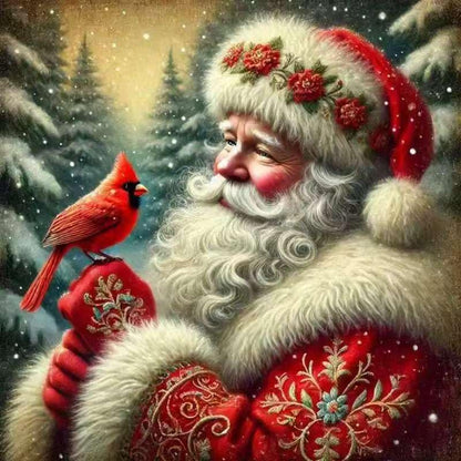Shouruihua Diamond Painting Kits for Adults, Santa Claus Diamond Art Kits | Christmas, Gem Art, Diamond Dotz Kits, Diamond Dots, Full Round Drill Diamond Painting Kits for Adults, 11.8x11.8 in - color: Santa Claus