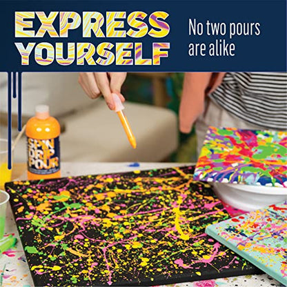 FolkArt Drizzle Pre-Mixed Acrylic Pouring Paint Set, Surf's Up Set of 4 Premium High Gloss Finish Fluid Pouring Paints Perfect for Indoor & Outdoor Arts and Crafts Projects, 50414