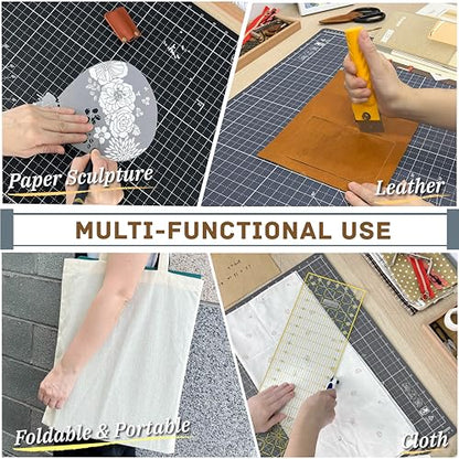 iMAT Flip Cutting Mat Note A2, Foldable, Double-Sided, Hunter Green - color: Hunter Green