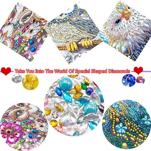 KUFWKEY 4 Pack Sea Turtle Diamond Art Kits for Adults,5d Diamond Painting Kits for Beginner,Crystal Rhinestones DIY Handicrafts,Diamond Mosaic Gem Art,Special Shape Diamond Art,11.81X11.81 inchs - color: turtle