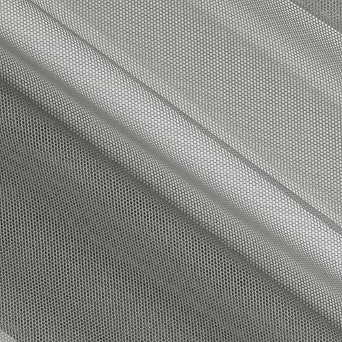 Power Mesh Fabric | 4-Way Stretch | Dancewear, Sportswear Fabric | 60" Wide | Lightweight, Sheer | 90% Nylon, 10% Spandex | for Sewing (5 Yards, Grey) - color: Light Grey, size: 5 Yards