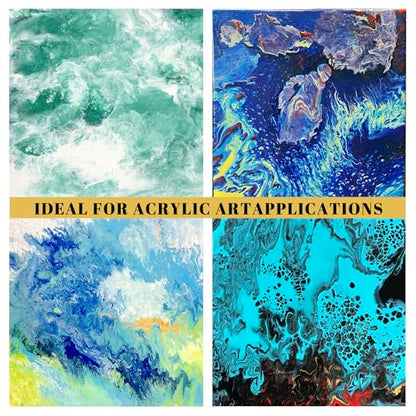 6 oz Art Silicone Pouring Oil, 100% Silicone Cell Activator | Creates dramatic paint cells with a precision tip for easy application in acrylic pouring and fluid art.
