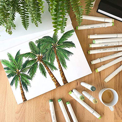 Ohuhu 8.3"x11.7" Marker Paper Pad Art Sketchbook for Drawing and Sketching | Large Sketch Book - 120 LB/200 GSM Smooth Drawing Paper - 78 Sheets/156 Pages - PU Hardcover Sketch Pad for Alcohol Markers - size: 8.3" x 11.7"
