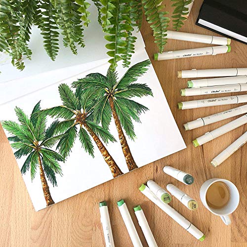 Ohuhu 8.3"x11.7" Marker Paper Pad Art Sketchbook for Drawing and Sketching | Large Sketch Book - 120 LB/200 GSM Smooth Drawing Paper - 78 Sheets/156 Pages - PU Hardcover Sketch Pad for Alcohol Markers - size: 8.3" x 11.7"