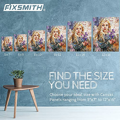 FIXSMITH Canvas Boards for Painting 6x8 Inch, Super Value 12 Pack White Blank Canvas Panels, 100% Cotton Primed, Painting Art Supplies for Professionals, Hobby Painters, Students & Kids - size: 6"×8"