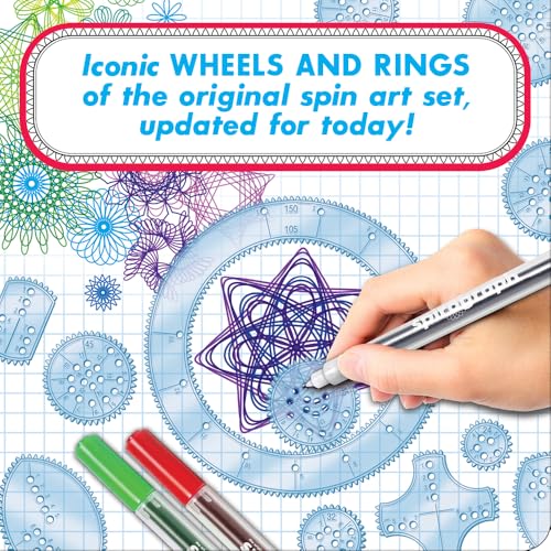 Spirograph — Deluxe Set — Spiral Art Drawing Kit — The Classic Way to Make Countless Amazing Designs — For Kids Ages 8+ - style: Deluxe