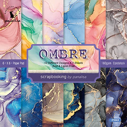 YASMEN Marble Colored Scrapbook Paper Pad, 6x6 Single-Sided Valentine Cardstock Paper Pad for Card Making, Journals, Planner, DIY Envelopes, Greeting Cards, Gift Card, Decorative Art Craft -24 Sheets - color: Marble - 6×6