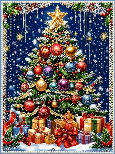 Pearl Christmas Tree Diamond Painting Kits for Adults,5D Diamond Art - color: PL27-1