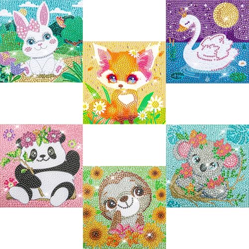 Labeol Diamond Art Kits for Kids Crafts for Girls Ages 6-8-10-12 Easy to DIY Creative Diamond Art Sticker Craft by Numbers Kits for Kids and Adult Beginners (Classic) - style: Classic