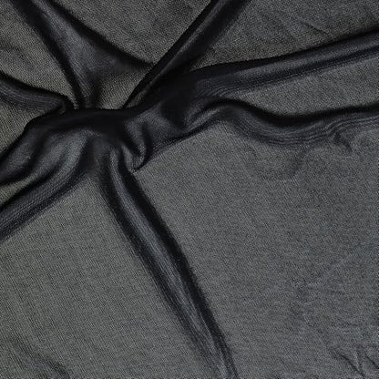 Manyshofu Black Mesh Fabric by The Yard 4-Way Stretch, 60 Wide (1 Yard) - color: Black, size: 1 Yard