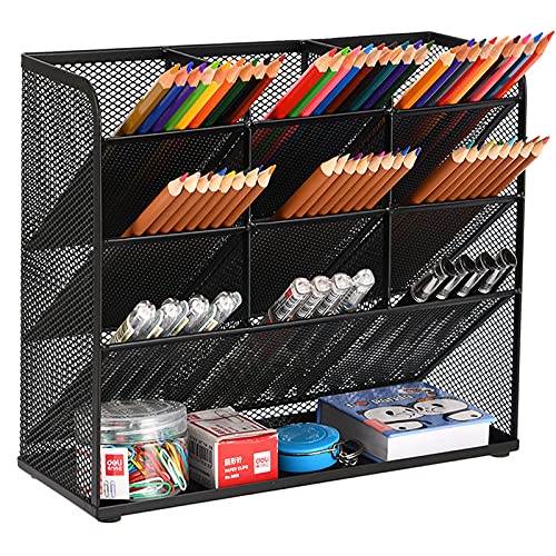 Marbrasse Mesh Desk Organizer, Multi-Functional Pen Holder, Desktop Stationary Organizer, Storage Rack for School Home Office Art Supplies (Mesh Pen Holder) - color: Mesh Pen Holder