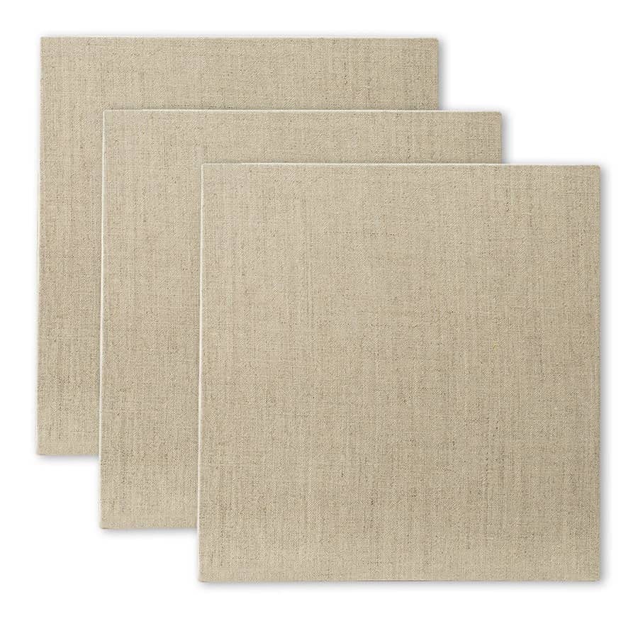 Senso Clear Primed Linen Panels - 12x16-3 Pack of Panels for Painting Oils, Acrylics, Pastels and More - size: 12x16"