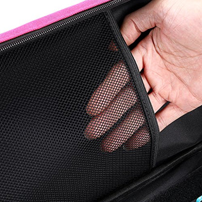 BTSKY Art Marker Carrying Case Lipstick Organizer-60 Slots Canvas Zippered - color: Pink