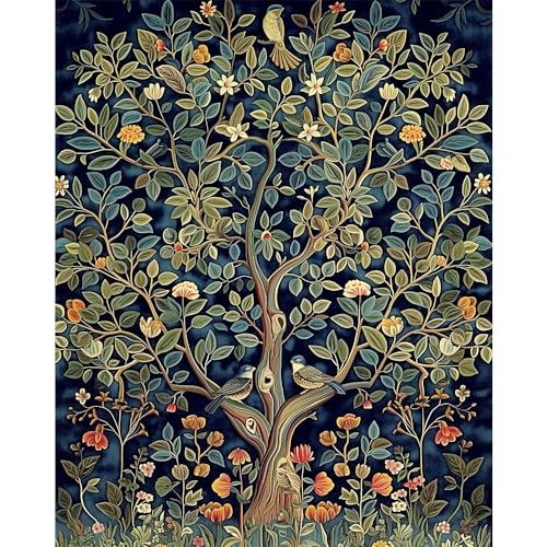 Natuyalo Paint by Numbers Kit for Adults, Paint by Numbers for Beginner Tree, Paint by Number for Adults, Plant DIY Paint by Number for Gift Home Wall Decor 16x20 Inch - color: ART-02