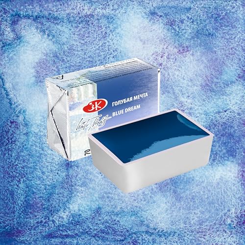 White Nights Limited Edition Granulation Metamorphoses Watercolor Collection of Professional Artist Grade Paints Vibrant Lightfast Colors by Nevskaya Palitra (Blue Dream) - color: Blue Dream