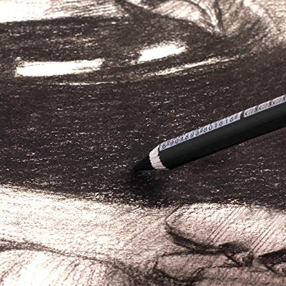 Marie's Charcoal Pencil Set - 12pcs/pk - Black Free Cutting Paper Handle Charcoal Pencil C7350 (Medium) - style: Medium