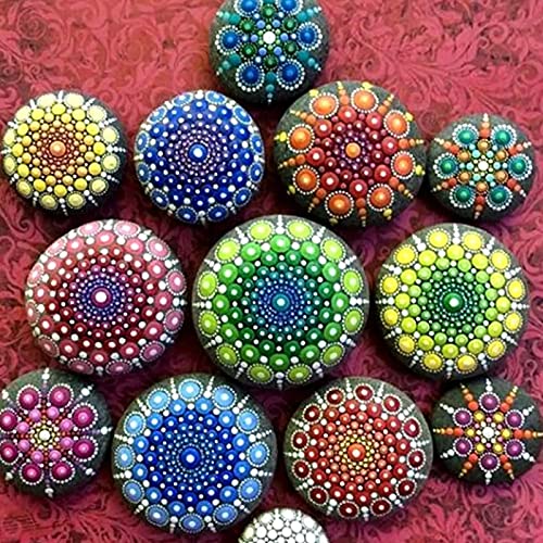 4Pcs Mandala Dot Painting Stencils - 8/12/16/20 Segment Creative Mandala Templates Stone Stencils for Reusable Drawing on Wood, Wall, Floor, Tile, Fabric DIY Art Projects