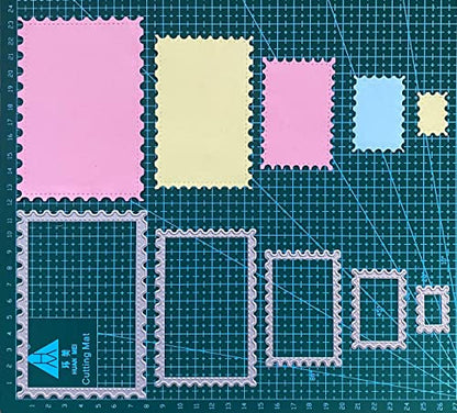 Cutting Dies Stencil Flower Round Square Rectangle Oval Ellipse Nested Stitched Frame Metal Mould for DIY Scrapbook Album Paper Card - style: Wavy edge dies set