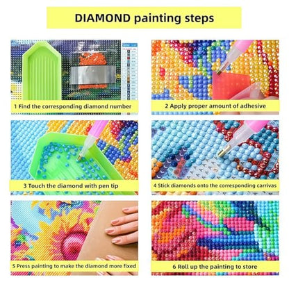 Mosaflare Elegant Lady Diamond Painting Kits for Adults 12x16 Inch - color: KM911-A-1