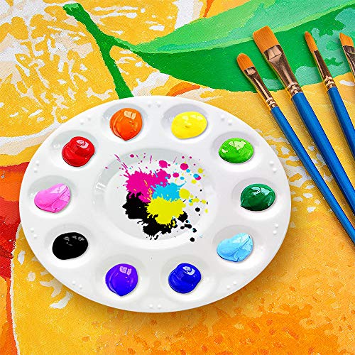 28pcs Paint Tray Palettes Plastic for Kids to Put Cupcake and Art Painting - color: 28pcs