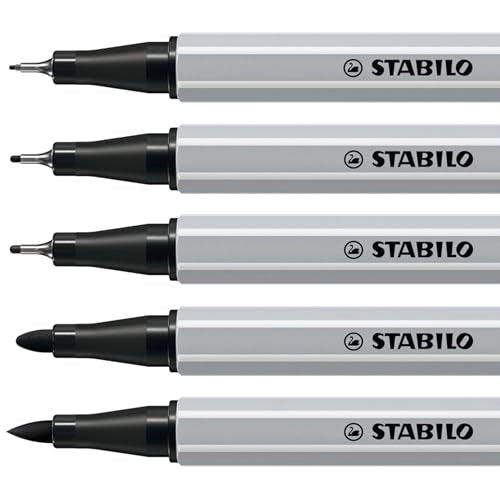 STABILO - Creative Tips - Multi-Tip Pen Set - ARTY - Pack of 5 - Black