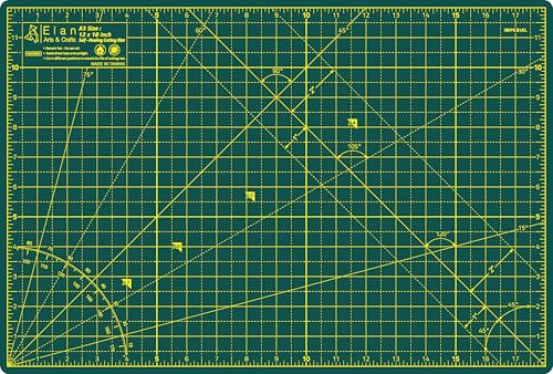 Elan Cutting Mat A3 Green, Self Healing Cutting Mat 12x18 Inch, 5-Ply Craft Board Green, Hobby Board for Crafts 12x18 Inch - style: 18 x 12"