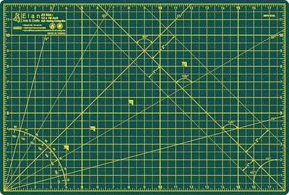 Elan Cutting Mat A3 Green, Self Healing Cutting Mat 12x18 Inch, 5-Ply Craft Board Green, Hobby Board for Crafts 12x18 Inch - style: 18 x 12"