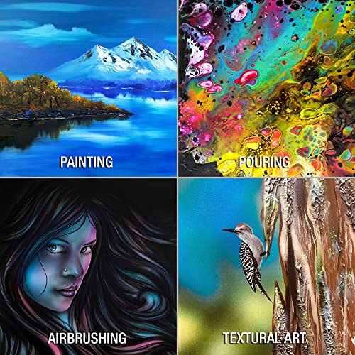U.S. Art Supply 20 x 30 inch Stretched Canvas 12-Ounce Triple Primed, 3-Pack - Professional Artist Quality White Blank 3/4" Profile, 100% Cotton, Heavy-Weight Gesso - Acrylic Pouring, Oil Painting - size: 20" x 30"