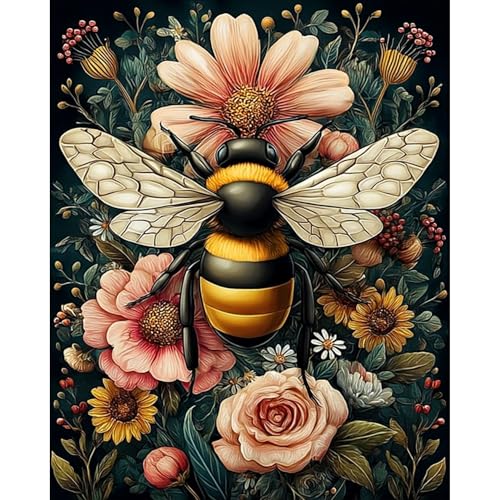 Arttoplus Bee Paint by Numbers Kit for Adults Beginner 16x20 inch - color: MT22034-US