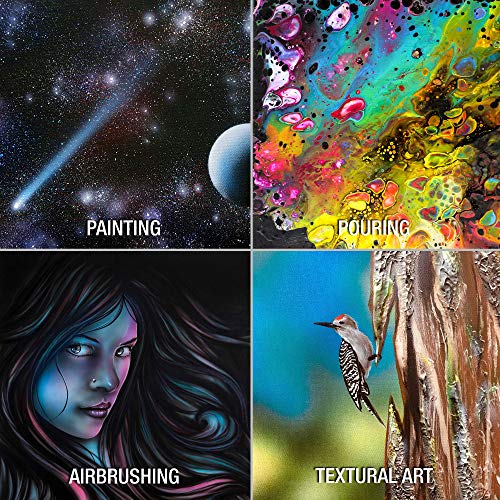U.S. Art Supply 16 X 20 Inch Black Art Canvas Board Panels 6 Pack - 8 Ounce Heavyweight Cotton Acid Free Canvases for Painting Acrylics and Watercolor (1 Case of 6 Single Canvas Painting Panels) - size: 16" x 20"